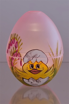 Vajíčko malované pro čajovou svíčku - kuřátko