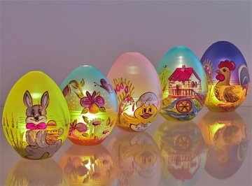 Vajíčka malovaná pro čajovou svíčku - 5 jarních designů