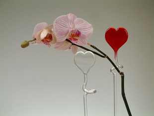 Sada 2 tyčinek pro orchidej - srdce