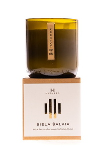 Skleněný svícen BIELA ŠALVIA 190G z vinné láhve