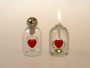 Olejová lampa MINI - 1 červené srdíčko