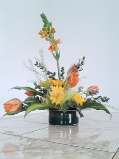 Skleněná dóza pro dekorování květinou či svíčkou