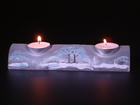 Trubicový svícen ARC na 2 svíčky malovaný