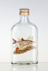 Dárková lahev ''Placatka'' na destilát 0,2 ltr s obrázkem sladkovodní ryby