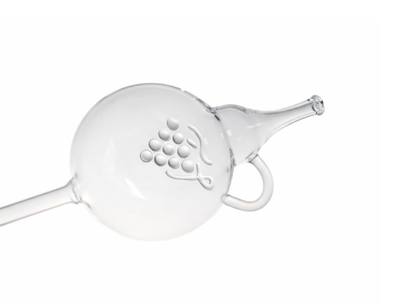 Koštýř plochý s reliéfem hroznu různých objemů