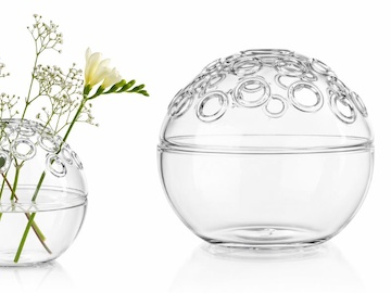 Aranžovací váza dvoudílná Ementál tvaru koule