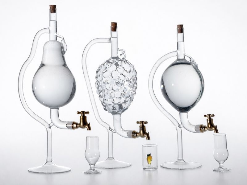 Láhev foukané ovoce na stojanu 0,50 ltr.