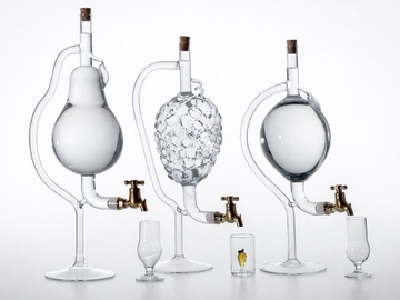 Láhev foukané ovoce na stojanu 0,50 ltr.