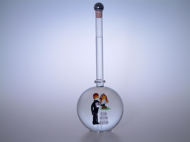 Kulatá dárková láhev 1,5 l Svatba