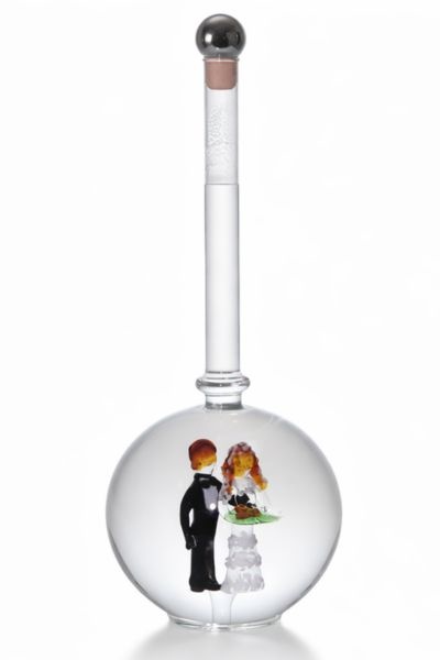 Kulatá dárková láhev 1,5 l Svatba