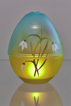 Vajíčko malované pro čajovou svíčku - chaloupka 