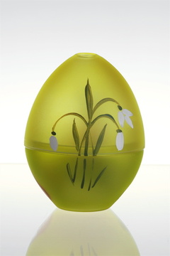 Vajíčko malované pro čajovou svíčku - zajíček - zadní strana