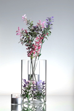 Váza DecorLight se skleněným kalíškem a čajovou svíčkou