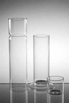Svícen/váza DecorLight LONG - skleněný plášť, váza, skleněný kalíšek pro čaj. svíčku