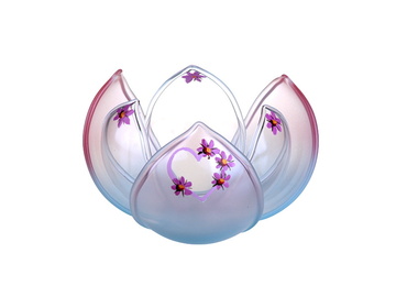 WaterLily - růžové srdce a květiny - varianta 3.
