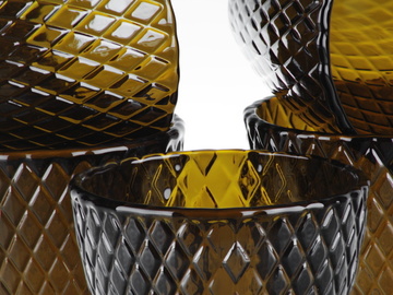 Sklenka z lahve od Prosecca - detail