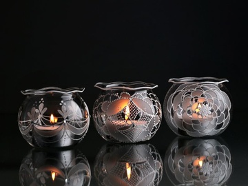 Malovaná dóza pro čajovovou svíčku - tři motivy