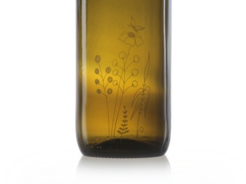 Sklenka Luční doušek - antik. zelená 0,4l (14 cm) - detail