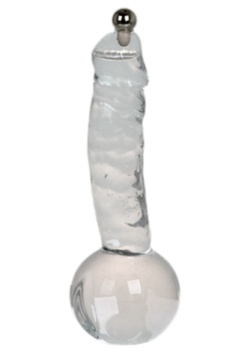 láhev skleněný penis čirá