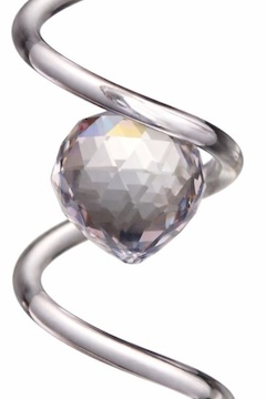 Spirála s broušenou kuličkou DUHA