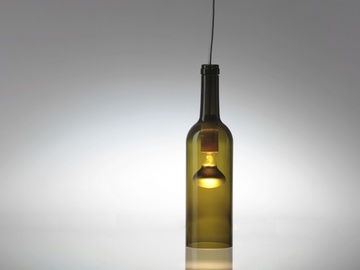 Bottle Light - antik. zelená