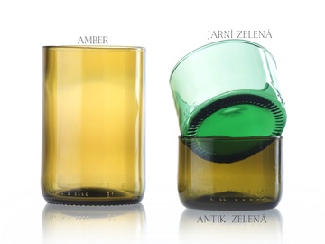 Porovnání odstínů - amber, antik. zelená a jarní zelená