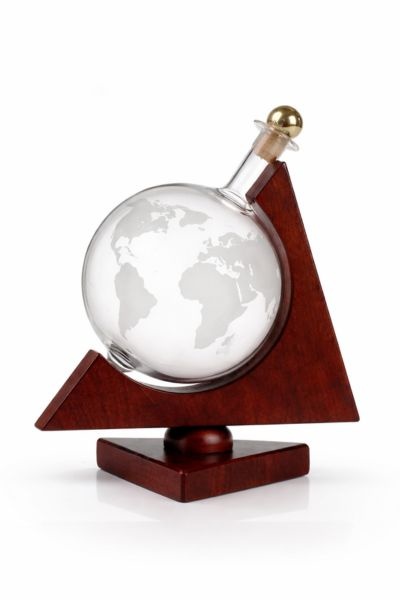 Láhev Glóbus 0,50 ltr., dřevěný stojan