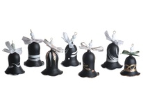 Elegantní MINI zvoneček s mašličkou - černý