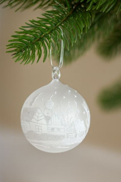 Vánoční ozdoba - koule s vánoční malbou