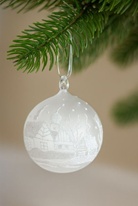 Vánoční ozdoba - koule s vánoční malbou