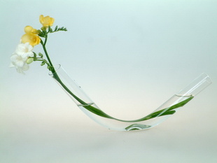 oboustranná skleněná váza Free - frezie