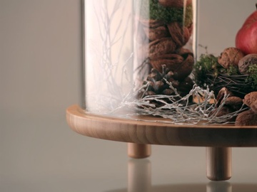 Dekorační set MOMENT - detail - dřevěný podnos