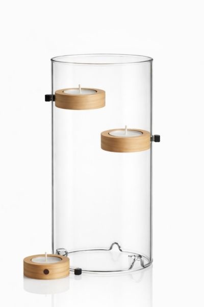 Levitující svícen FlyCandle - dubové kalíšky s magnetem