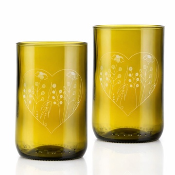 Sklenky 0,3 l - Luční doušek v srdíčku 
