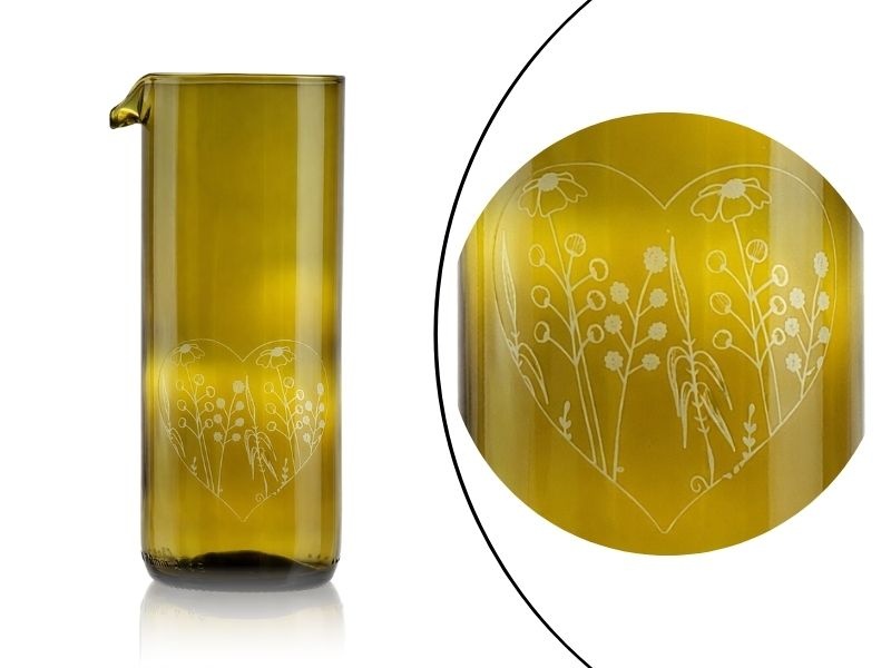 Karafa 0,5 l - Luční doušek v srdíčku