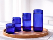 Modrá sklenka - 0,2 l, 0,3 l, 0,4 l, 0,5 l