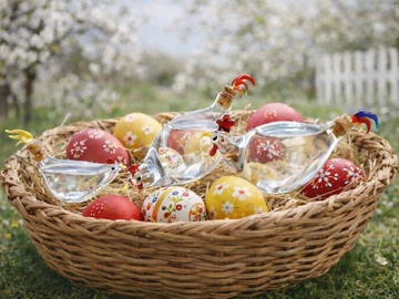 Velikonoční koleda v ošatce.