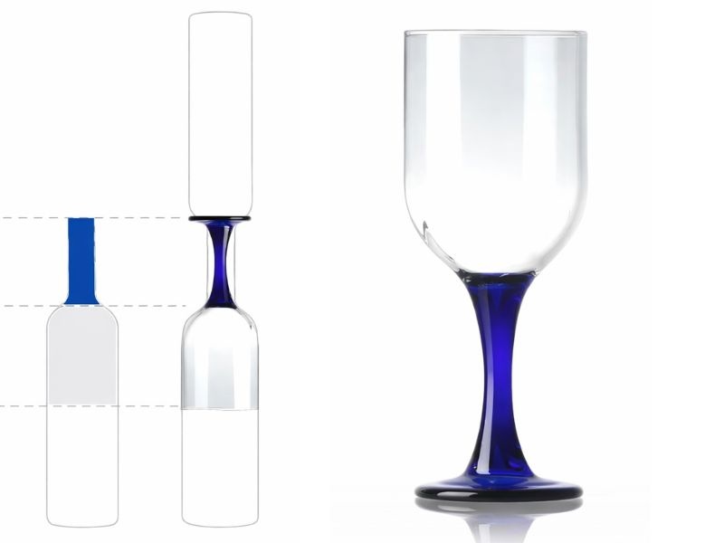 Sklenka Spojení z lahví od vína