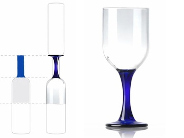 Sklenka Spojení z lahví od vína