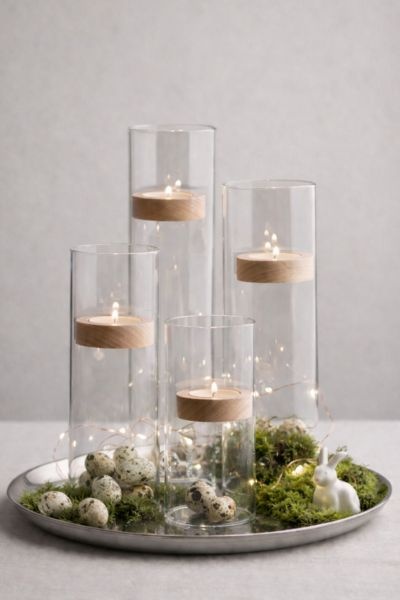 Adventní svícen FlyCandle - sestava - jarní dekorace (inspirace)