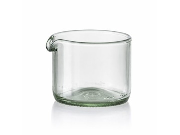 Upcyklovaná Mlékovka z lahve od vína s praktickou výlevkou - čirá