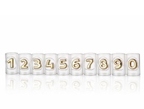 Panák 40 ml se zlatým číslem 