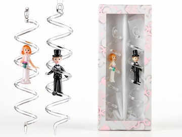 Svatební spirály - ženich a nevěsta, dárková krabička 