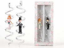 Svatební spirály - ženich a nevěsta, dárková krabička 