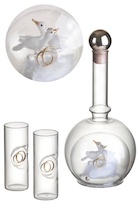 Skleněná láhev s Výdutí 0,2l Holubičky