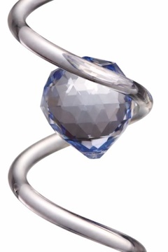 Spirála s broušenou kuličkou - modrá 