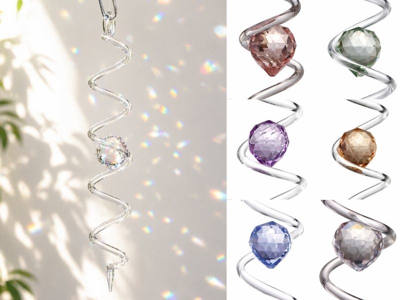 Spirála s broušenou kuličkou - různé barvy