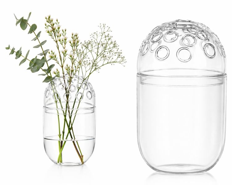 Aranžovací váza dvoudílná Ementál tvaru oválu