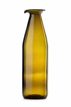 Karafa z lahve od vína 0,7 l - antik. zelená