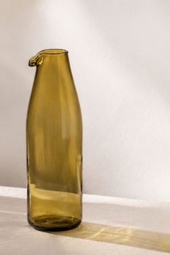 Upcyklovaná karafa z lahve od vína 0,7 l - Amber 